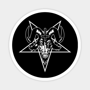 Black metal goat pentagram Magnet